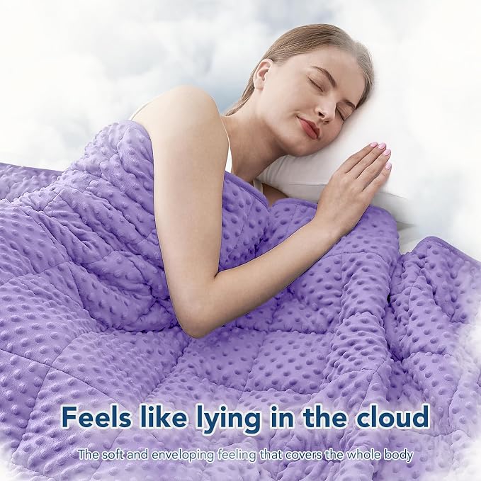 Topcee Weighted Blanket for Adults, Minky Dots Heavy Blanket for Woman - Image 4
