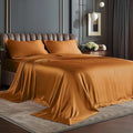 BEDELITE Satin Sheets Twin XL Size Bed Set, Luxury Soft Burnt Orange Silky by BEDELITE