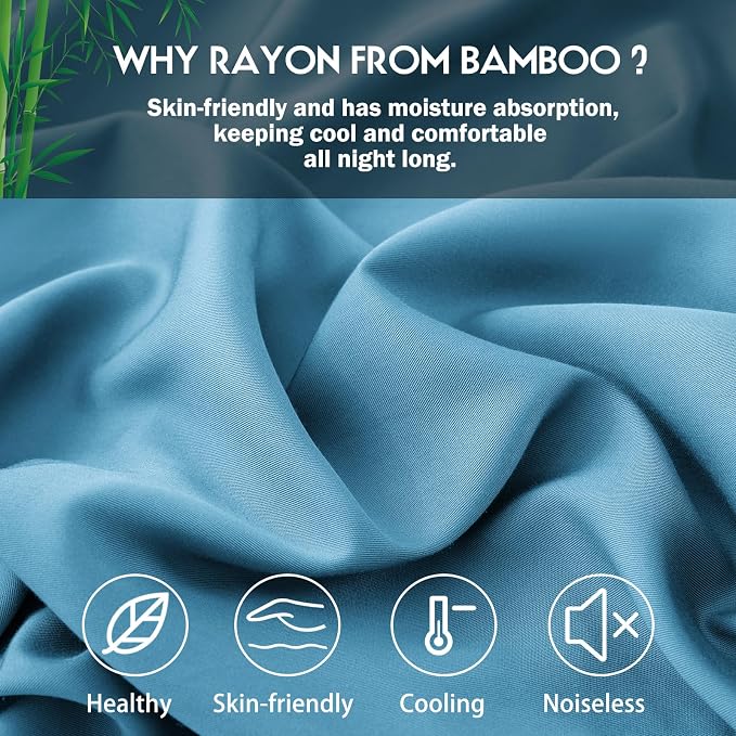 Pillowcases King Size 2 Pack, Cooling Viscose from Bamboo Pillow Cases - Image 2