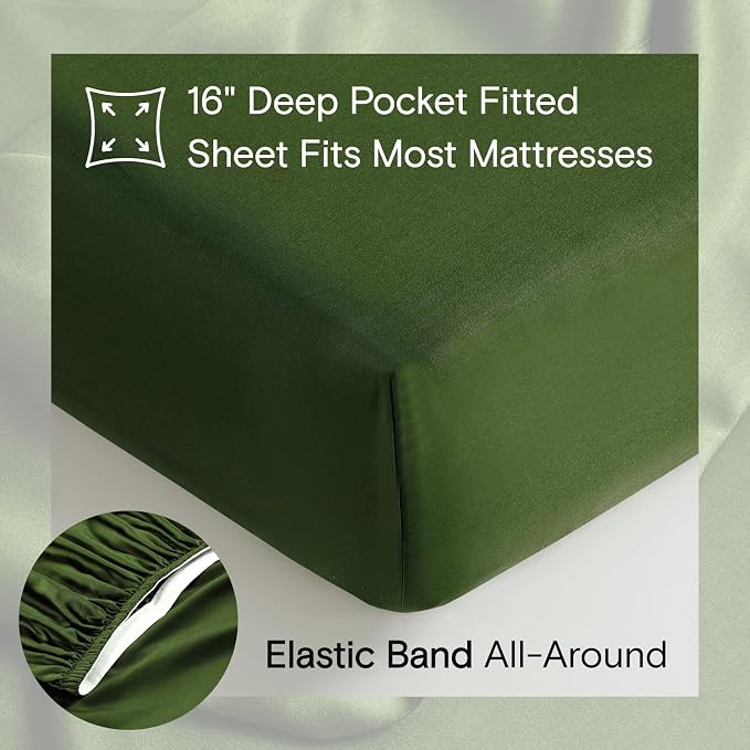 DOZ Sheet Set, 100% Viscose derived from Bamboo, Organically Grown, Buttery Soft - Image 4