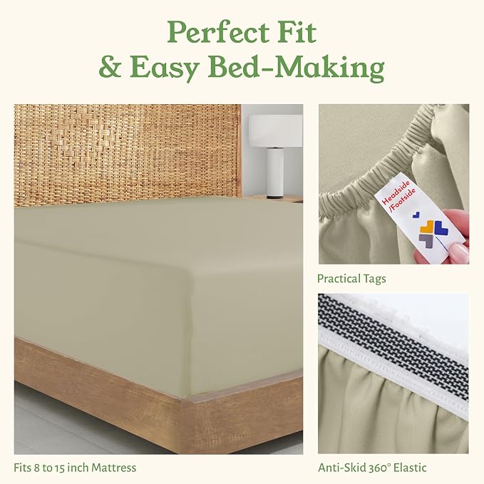 California Design Den Queen Size Fitted Sheet Only - Image 6