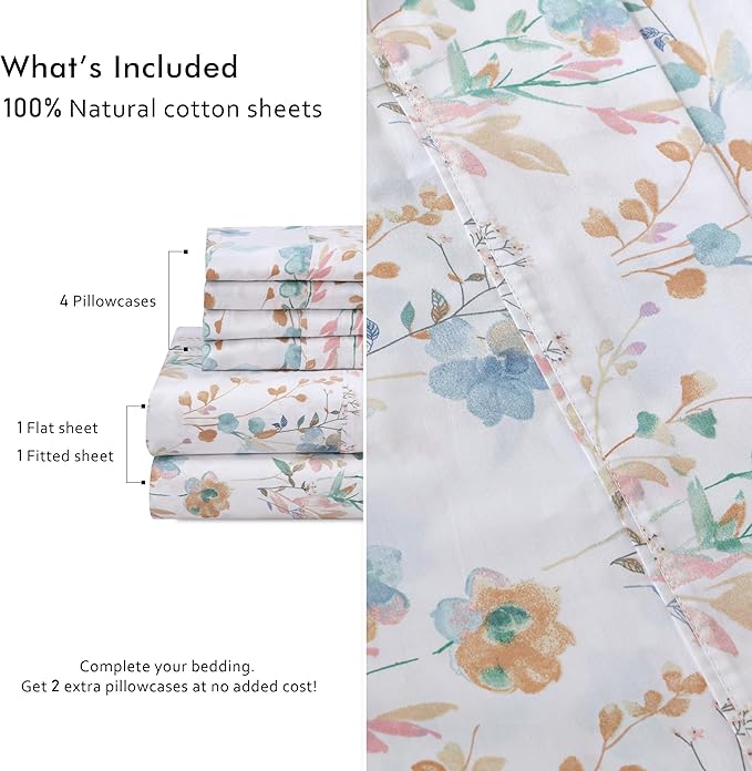 RUVANTI 6 Pcs Cotton Sheets - Image 5