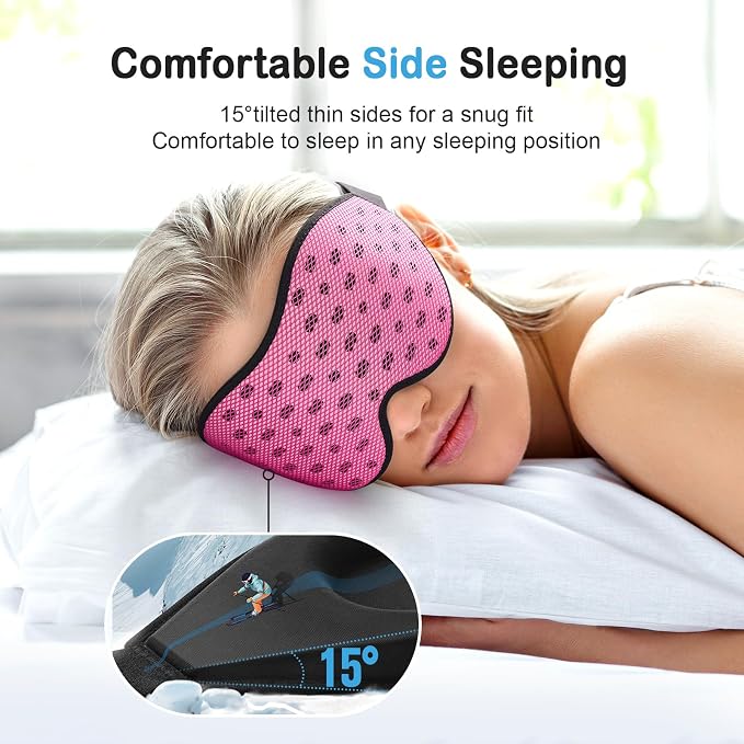 LitBear Breathable Sleep Mask, 3D Eye Mask Sleep - Image 3