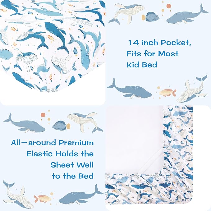 lasoftan Kids Sheet Set Twin Size, Twin Sheet Set - Image 3