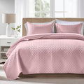 FLYMME King Size Quilt Bedding Set Pink Lightweight Bedspreads Set, Modern by FLYMME