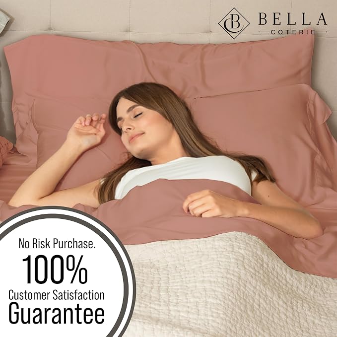 Bella Coterie | Luxury Bamboo Viscose Queen Size Pillowcase Set | 100% - Image 5