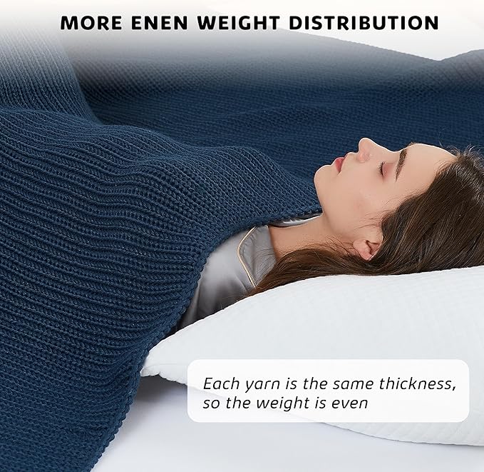 L'AGRATY Knitted Weighted Blanket - Image 6