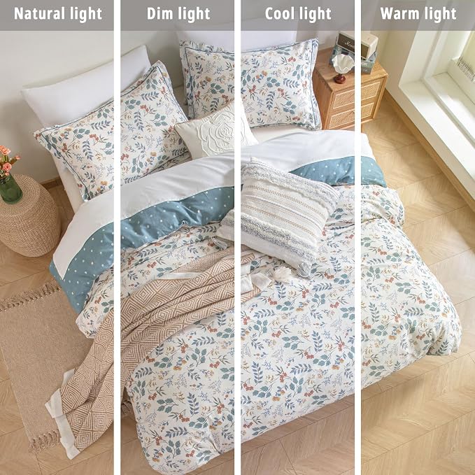 LEMIROE Botanical Cotton Comforter King Size - Image 6