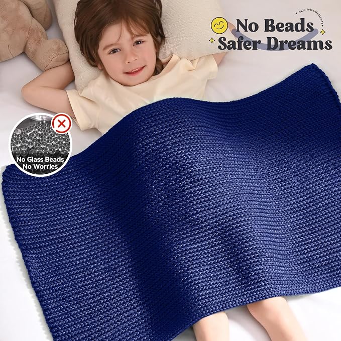 Guohaoi Knitted Weighted Lap Pad No Beads Cooling Weighted Blanket, Breathable - Image 3