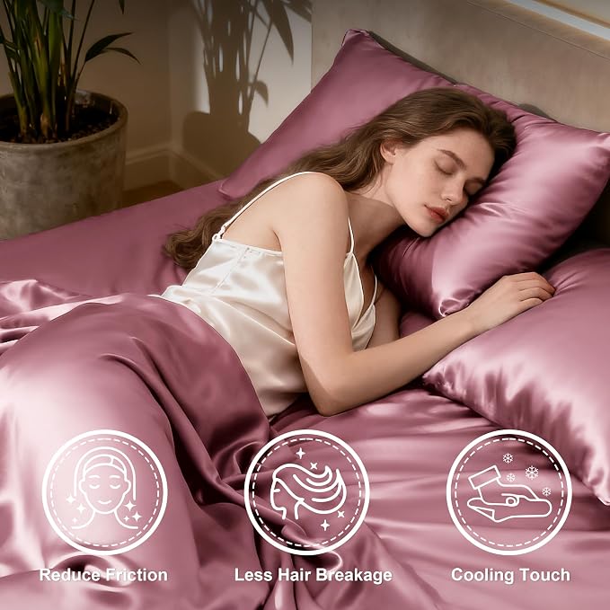 Love's cabin Twin Satin Sheets Sets - Image 3