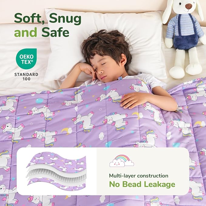 Sivio Weighted Blanket 7lbs, Cooling Weighted Blanket, Breathable Heavy Blankets - Image 3