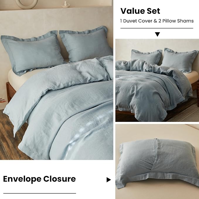 Simple&Opulence 100% Linen Duvet Cover Set - Image 5