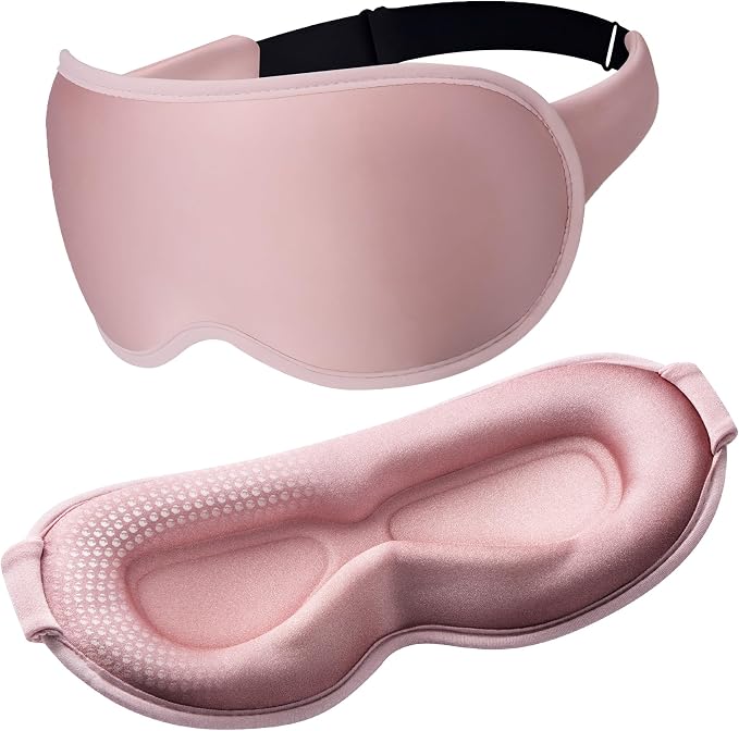 Weighted Eye Masks for Sleep Women: 3D Contoured Blackout Sleep Mask by FACEMOON
