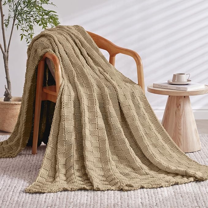 Knitted Weighted Blanket Kids, No Beads Heavy Blanket 36” x 48'' 5lbs, - Image 2
