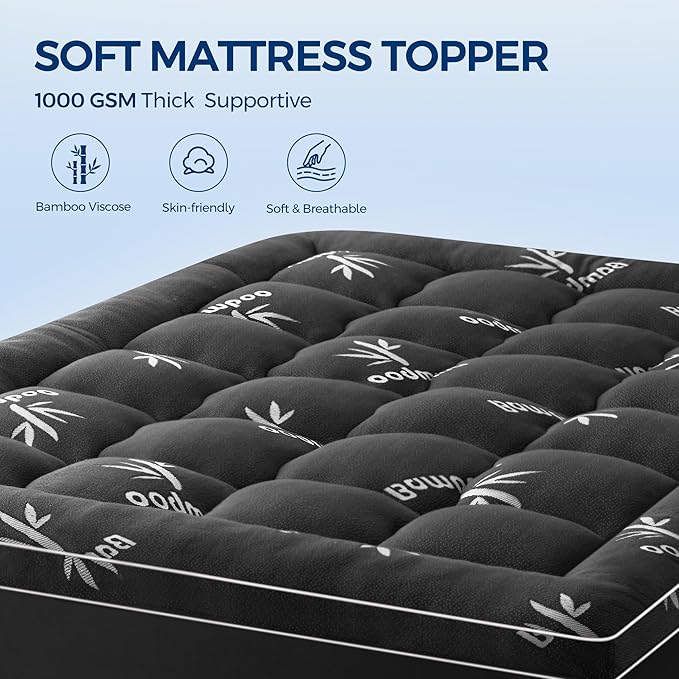 Mattress Topper Queen Size, Cooling Extra Thick Breathable Viscose Made from - Image 2