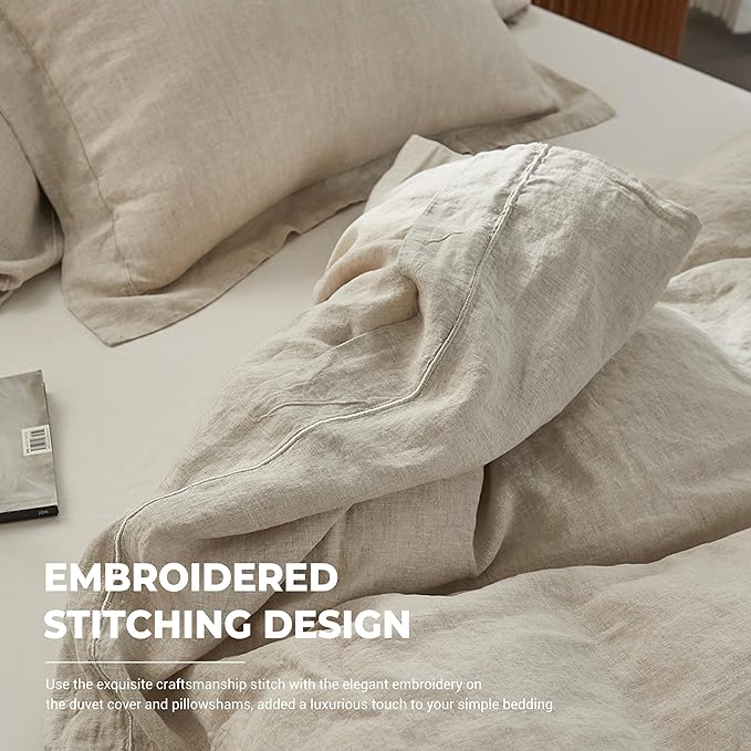 Simple&Opulence 100% Washed Linen Duvet Cover - Image 4