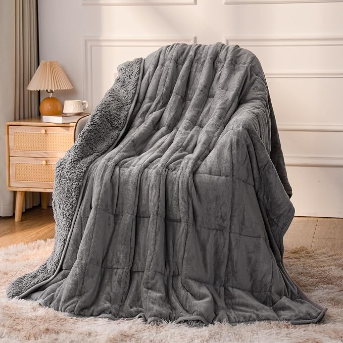 Sivio Sherpa Fleece Weighted Blanket - Image 2