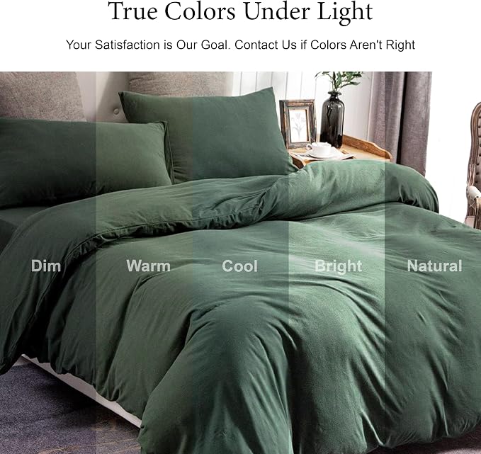 PURE ERA Jersey Knit Duvet Cover Set 100% T-Shirt Cotton Super Soft Comfy 3pc - Image 6