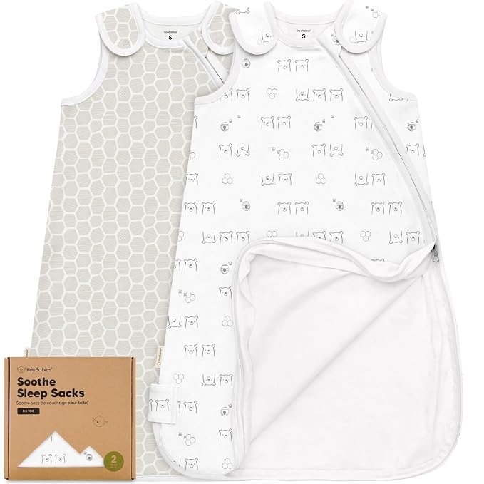 2-Pack Organic Baby Sleep Sacks, 100% Cotton by KeaBabies
