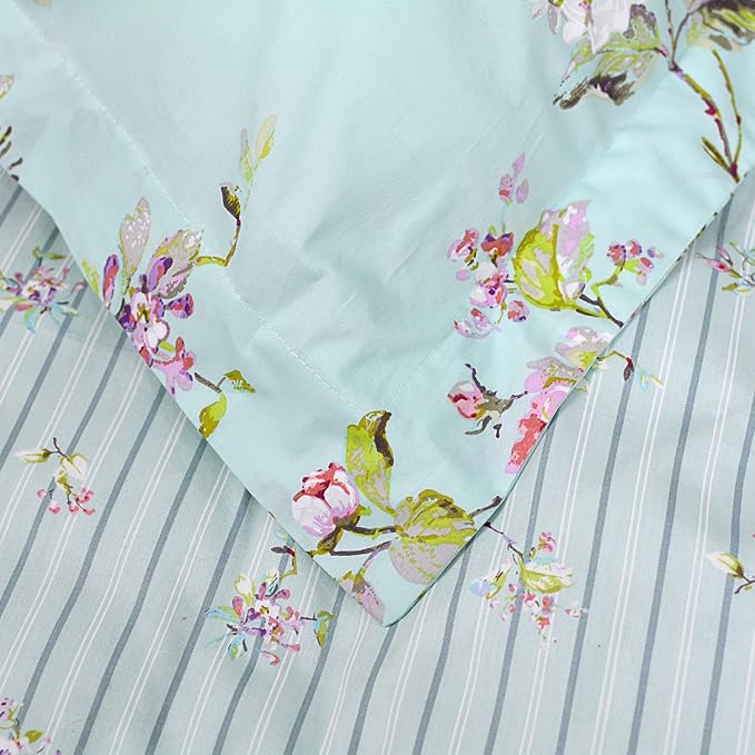 FADFAY Girls Bedding Floral Duvet Cover Set Twin Size Hydrangea Flower 100% - Image 5