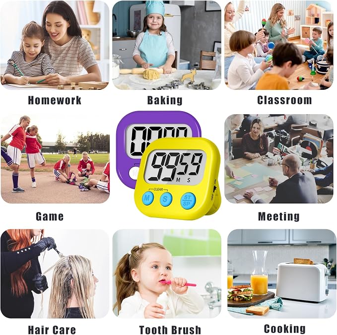 ZILLEEN Classroom Timer for Kids Teachers 2 Pack Digital Timers - Image 5