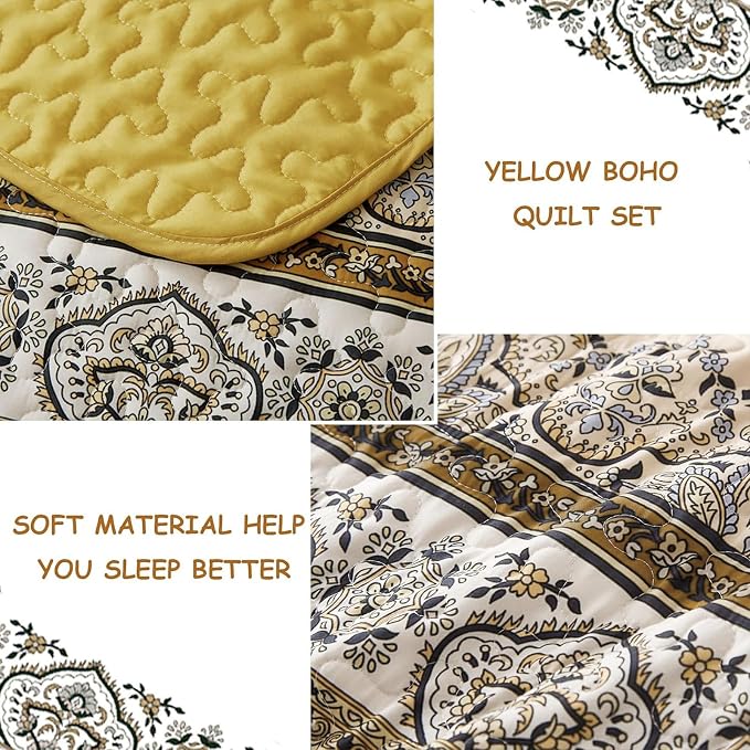 WONGS BEDDING Boho Quilt Set Full Size - Image 5