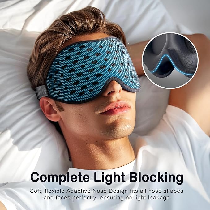 LitBear Breathable Sleep Mask, 3D Eye Mask Sleep - Image 4