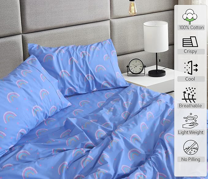 RUVANTI 100% Cotton Sheets – Queen Size Percale Bedding, Cooling & Breathable - Image 3