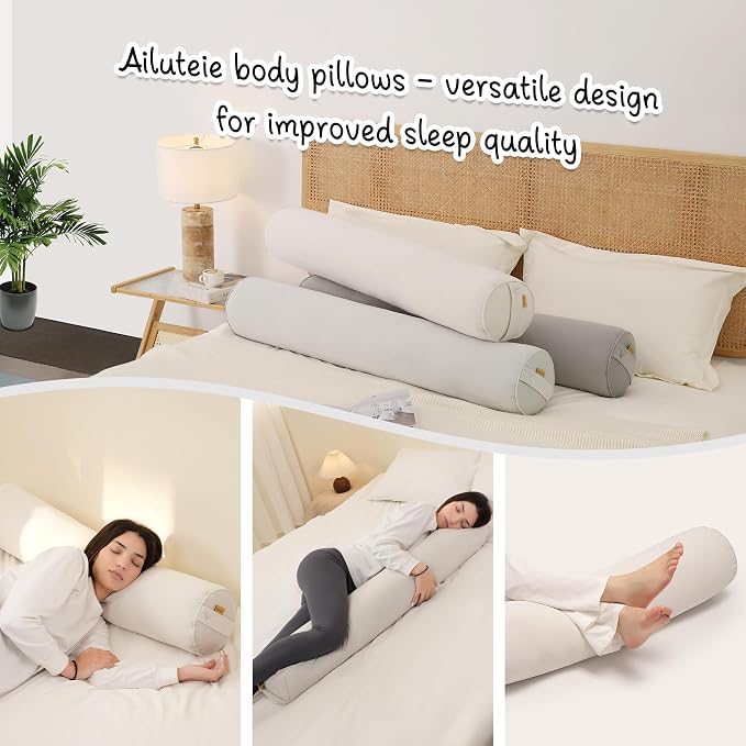 Body Pillow for Adults, Long Round Pillow, Big Cylindrical Pillow, Large Full - Image 6