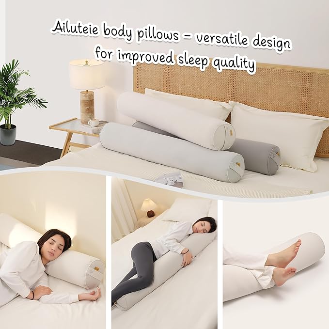 Body Pillow for Adults, Long Round Pillow, Big Cylindrical Pillow, Large Full - Image 6