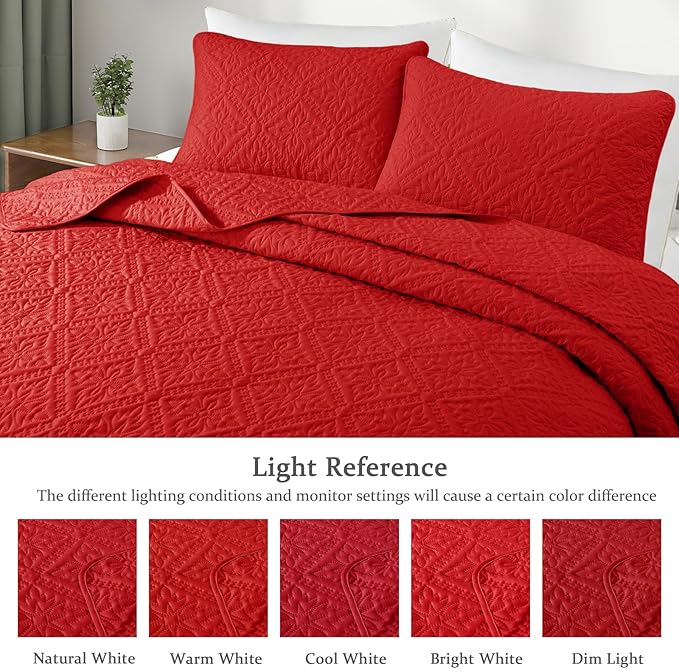 Exclusivo Mezcla California King Quilt Bedding Set, Lightweight Soft Bedspreads - Image 3