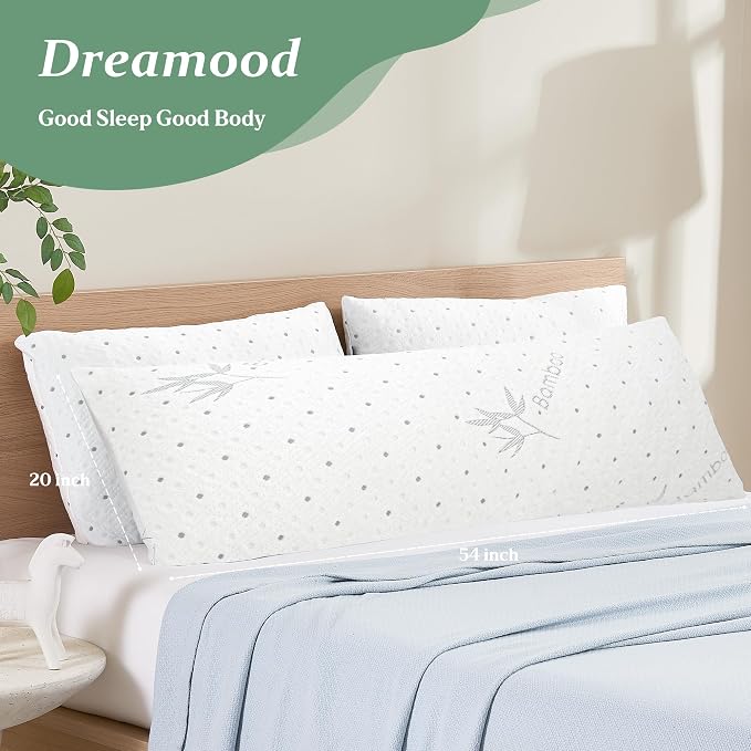 Dreamood Body Pillow Firmer 3200g 100% Shredded Memory Foam Body Pillows - Image 4