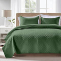 FLYMME Olive Green Twin Quilt Bedding Set Thin Lightweight Bedspreads, Modern by FLYMME