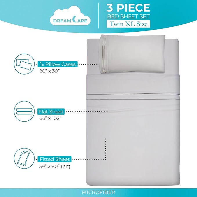 DREAMCARE Twin XL Sheet Sets - Image 4