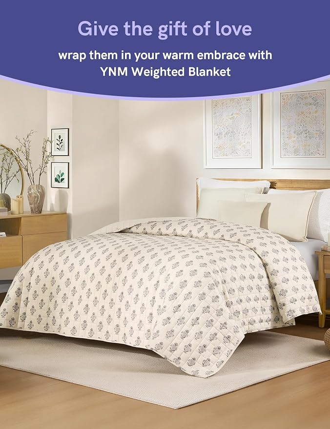 YnM King Size Linen Weighted Blanket - Image 4