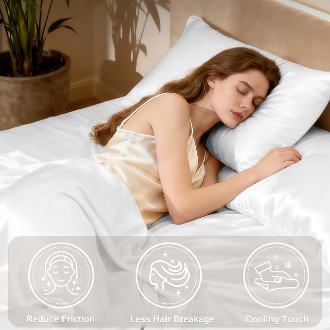 Love's cabin Twin Silky Soft Satin Bed Linen Set - Image 3