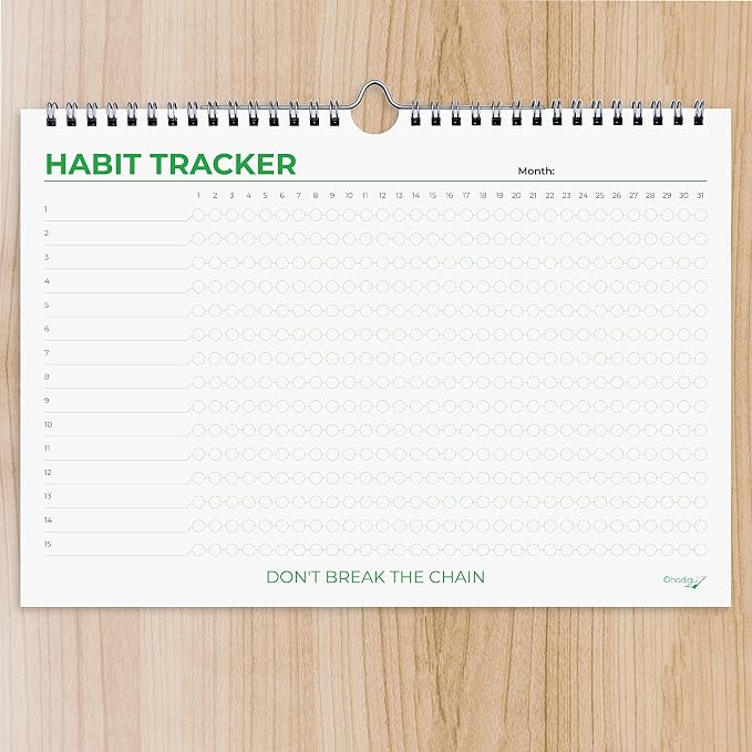 Hadigu Habit Tracker Calendar Colorful Motivational Design, Spiral Bound and - Image 2