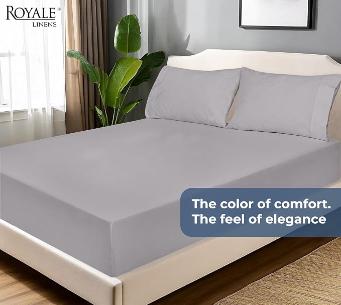 Royale Linens 100% Organic Cotton Fitted Sheet - Image 9