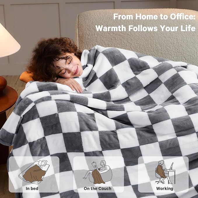 Heated Electric Blanket Throw, 50X60 Heating Blanket - Image 8