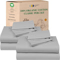 California Design Den 2-Pack 100% Organic Cotton Sheets Queen Size Set by CaliforniaDesignDen