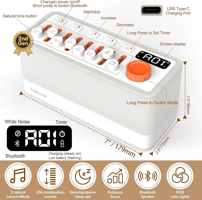 TMEHM 3-in-1 Sleep Sound Machine - Image 7