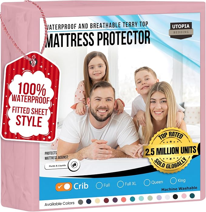 Utopia Bedding Waterproof Mattress Protector, Premium Terry Mattress Cover 200 by UTOPIABEDDING