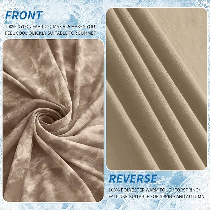 Guohaoi Cooling Blanket for Hot Sleepers and Night Sweats, Decortive Tie Dye - Image 3