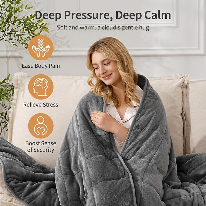 Uttermara Weighted Blankets for Adults Queen Size, 15lbs 60x80 inches Blanket - Image 4