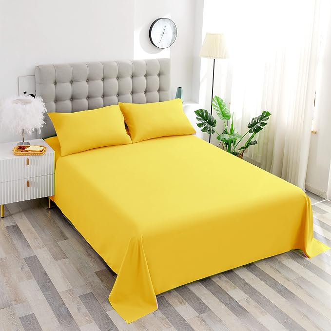 Sfoothome Flat Sheet Single, 1 Pack Solid Flat Sheet Smooth Touch Hotel Quality - Image 5