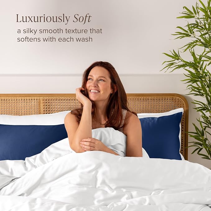 Bare Home 100% Rayon Made from Bamboo Luxury Body Size Cooling Pillowcase - Image 2