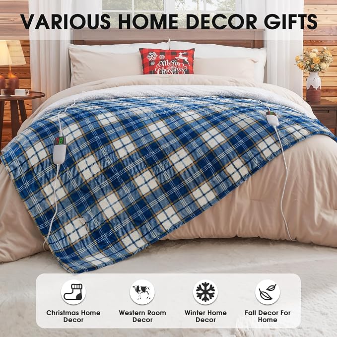 Heated Electric Blanket Queen Size, 84X90 Heating Blanket Queen - Image 7