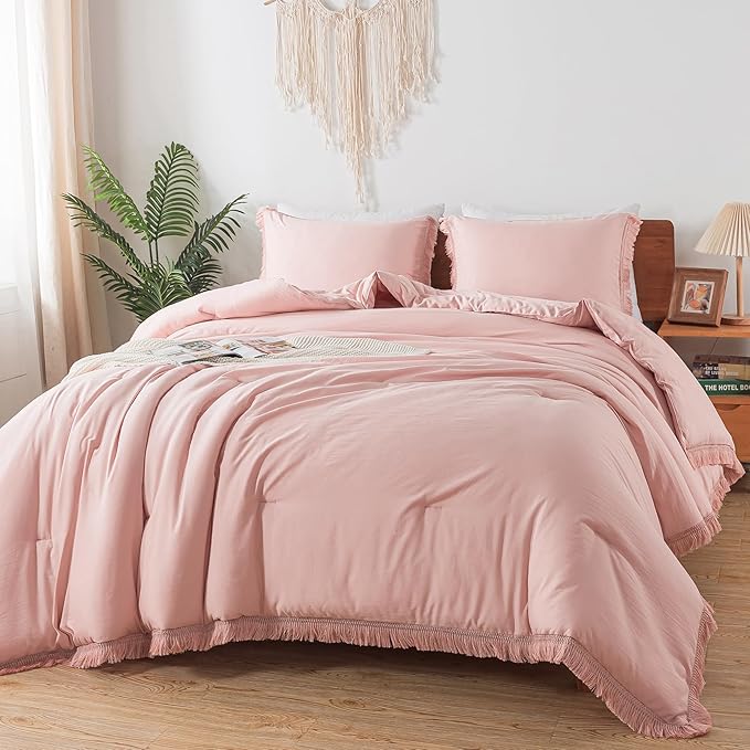 Andency Pink Comforter Set Full Size by Andency