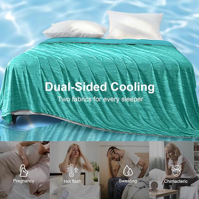 KMUSET Cooling Blanket Queen Size, Double Sided Summer Cooling Blankets - Image 8