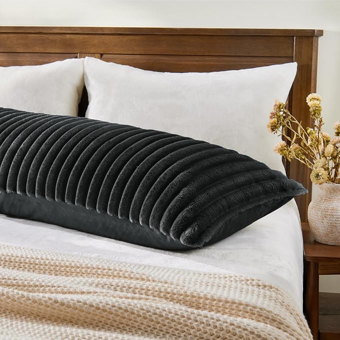 BEDELITE Fluffy Faux Fur Body Pillow Cover - Image 2